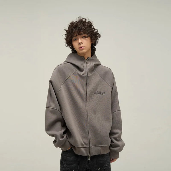 Stand Collar Punk Stitch Boxy Top alternatif görünüm
