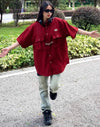 Waffle Knit Retro Lapel Short Shirt
