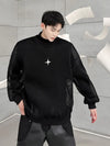 File Detaylı Sweatshirt, yakın çekim — Navra Wear