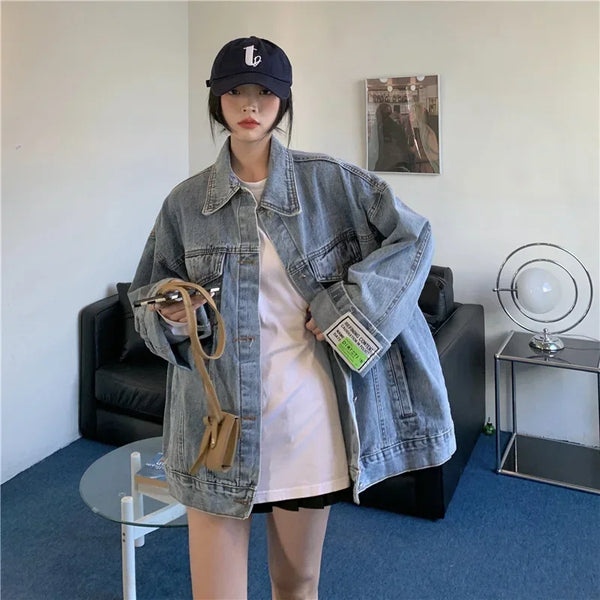Oversized Seoul Urban Beat Denim Jacket
