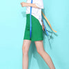 Polished Button Front High-Rise Shorts