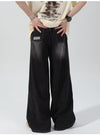Vintage Wide Leg Pantolon, önden görünüm — Navra Wear