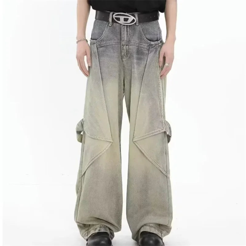 Metro Comfort Faded Bell Leg Utility Denim