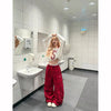Y2K Wide Leg Yıldız Baskılı Jogger, yan görünüm — Navra Wear