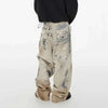 Hand-Painted Graphic Faded Denim