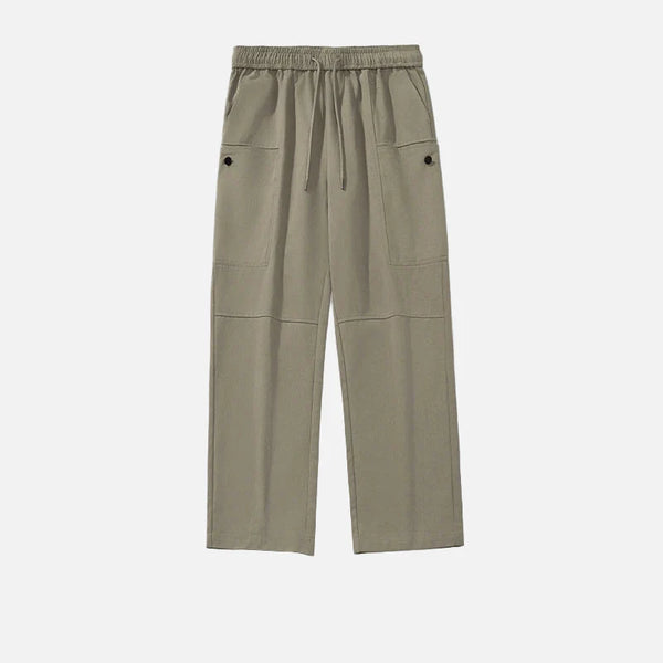 Oversized Washed Split-Pocket Street Pants