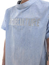 Gradient Distress-Washed Airflow Short Sleeve T-Shirt