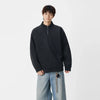 Fermuarlı Basic Sweatshirt, önden görünüm — Navra Wear
