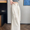 Diamond White Breathable Bell Leg Denim