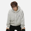 Stripe Stitch Boxy Y2K Hood