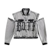 Faded Stone Letter Workshop Denim Jacket
