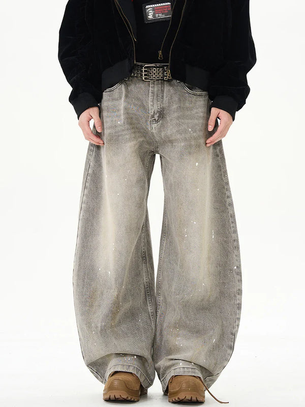 Rugged Look Relaxed Gray High Waisted Denim alternatif görünüm