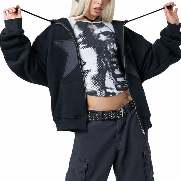 Dark Star Long Aesthetic Top alternatif görünüm