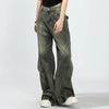Urban Mosaic Bell-Leg Denim