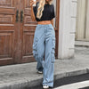 Kadın Vintage Jean Pantolon, yakın çekim — Navra Wear