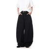 Black Relaxed Arc Shaped Vertical Denim