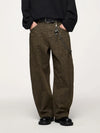 Vintage Wide Leg Pantolon, önden görünüm — Navra Wear