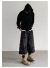 Heritage Aesthetic Black Torn Relaxed Denim Shorts