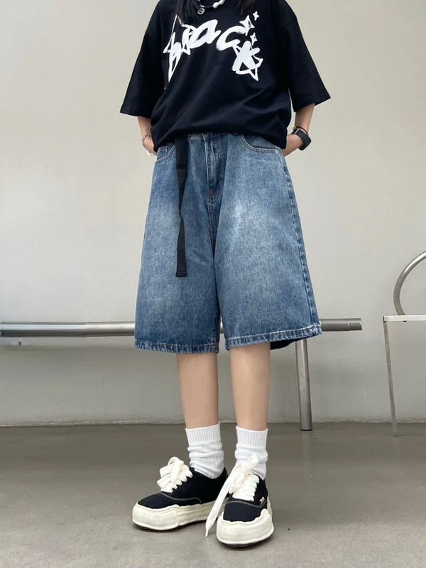 2000s Relaxed Heritage Women's Denim Shorts alternatif görünüm