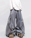 İspanyol Paça Jean Pantolon, yakın çekim — Navra Wear