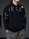 Dark Script Polo Boxy Top