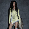 Edgy Torn-Vibe Aesthetic Tattoo Print T-Shirt