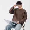 Yıkanmış Bisiklet Yaka Sweatshirt, detay görünüm — Navra Wear
