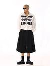 Avant-Garde Black Wide Leg Shorts
