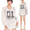 V-Neck Sexy Lace Out Hollow Long Sleeve T-Shirt