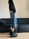 2000s Torn Rinse Denim Shorts