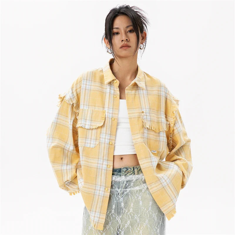 Sunny Plaid Cotton Stylish Blouse