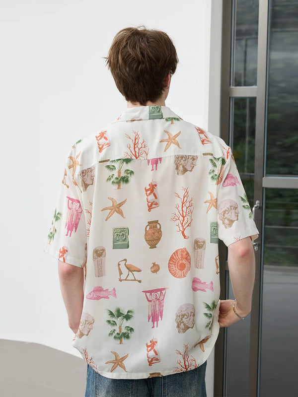 Delicate Floral Summer Woven Shirt alternatif görünüm