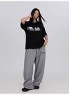 Hip-Hop Baskılı Tişört, kombin görünüm — Navra Wear