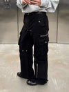 2000s Black Cyber Slim Utility Denim