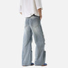 Lightweight Faded High Waisted Bell Leg Denim