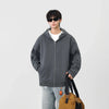 Ekose Fermuarlı Oversize Sweatshirt, önden görünüm — Navra Wear
