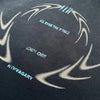 Chic Back-In-Time Grit-Style Designed Print Hip Drop-Shoulder T-Shirt