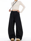 Black High-Rise Straight Suit
