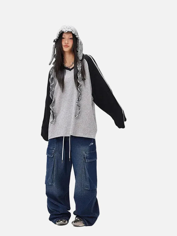 Dusk Contrast Extended Sweatshirt