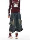 Heritage Relaxed High-Rise Denim Shorts