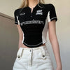 Women New-Millennium Moto Biker Style Slim T-Shirt