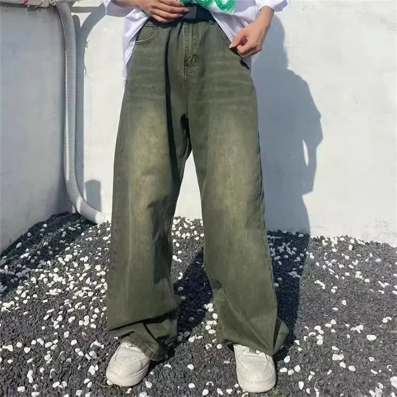 Metro Ombre Green Denim High-Rise Denim