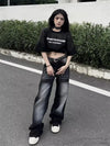 2000s Metro Western Style Oversized Bell Leg Denim