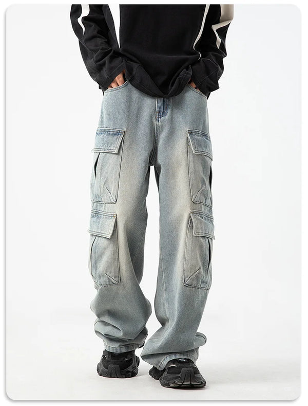 Charcoal & Navy Workshop Denim Street Jeans alternatif görünüm