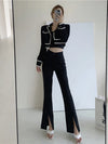 Slim Flare High-Rise Trousers