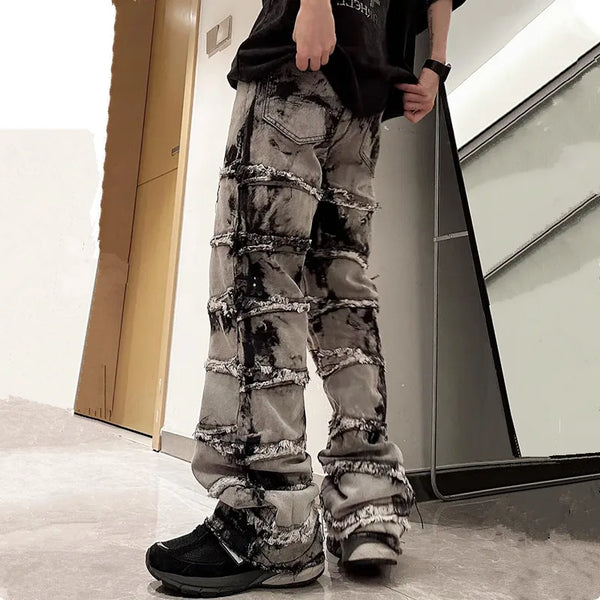 Metro Cyber Grey Stacked Relaxed Denim alternatif görünüm