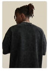 Nostalgia Side Slit Distress-Washed T-Shirt