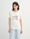 Flattering Sundaze Sewn-Detail T-Shirt