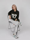 Women Polished Hip Hop Unstructured Jersey T-Shirt