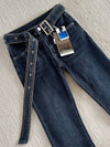 Women Bell Mid-Waist Sleek Denim